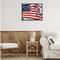Stupell Industries Windblown American Flag Floater Framed Art